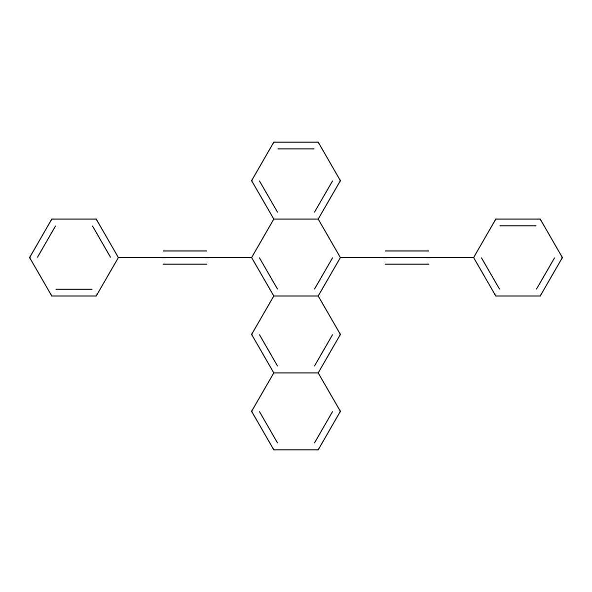 5,12-Bis(phenethynyl)naphthacene molecular structure, CAS 18826-29-4