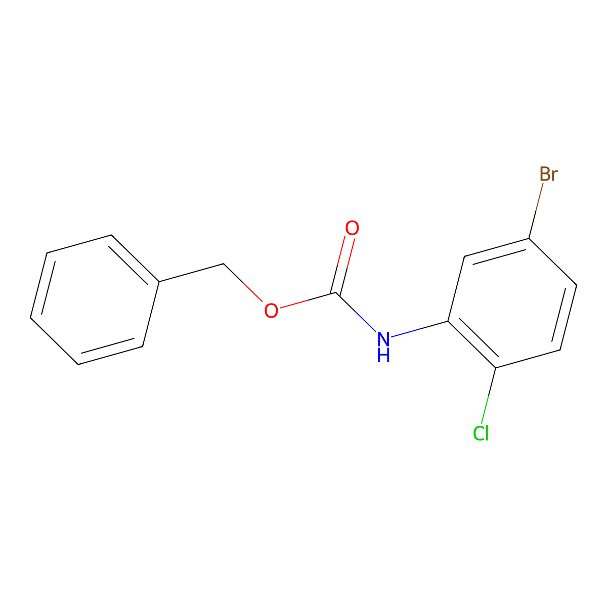 benzyl N-(5-bromo-2-chlorophenyl)carbamate molecular structure, CAS 1882609-69-9