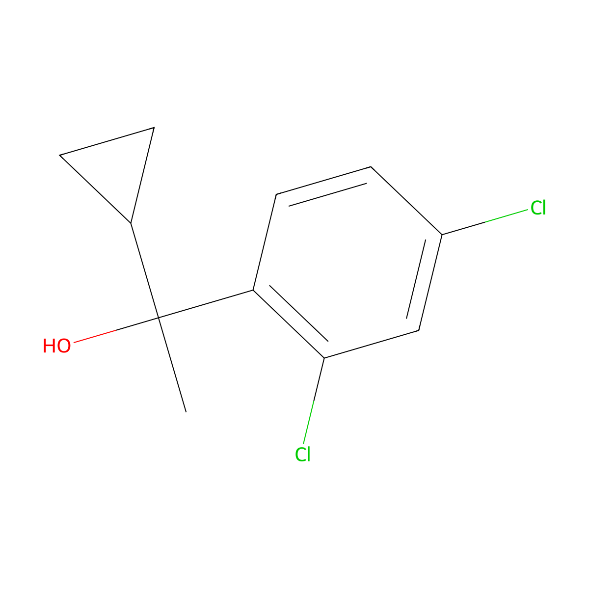 2,4-Dichloro-alpha-cyclopropyl-alpha-methylbenZenemethanol molecular structure, CAS 1882627-71-5