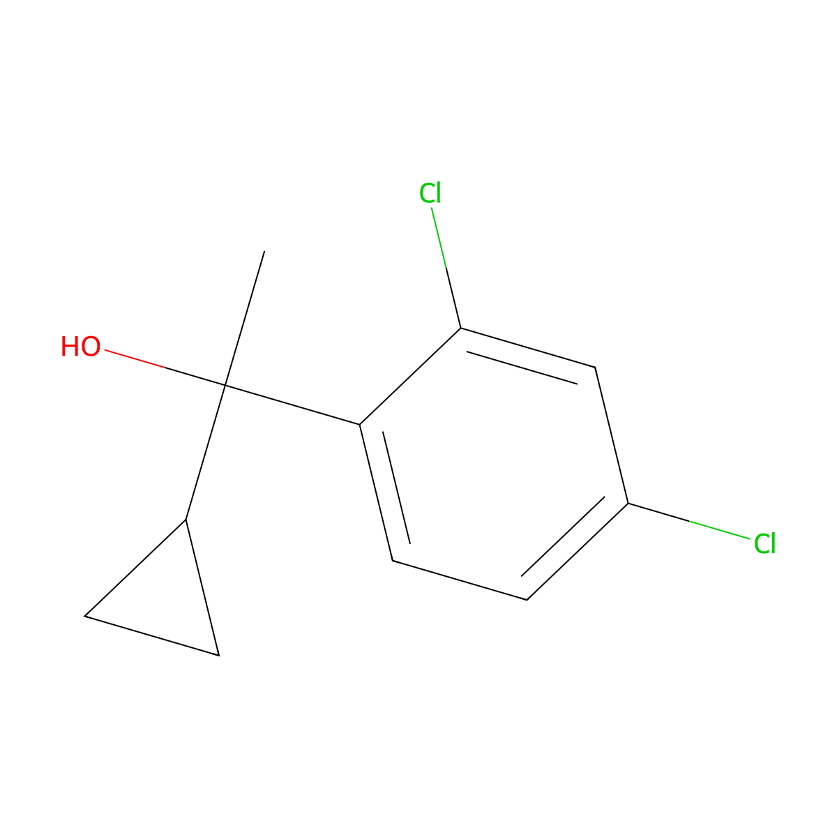 2,4-Dichloro-alpha-cyclopropyl-alpha-methylbenZenemethanol molecular structure, CAS 1882627-71-5