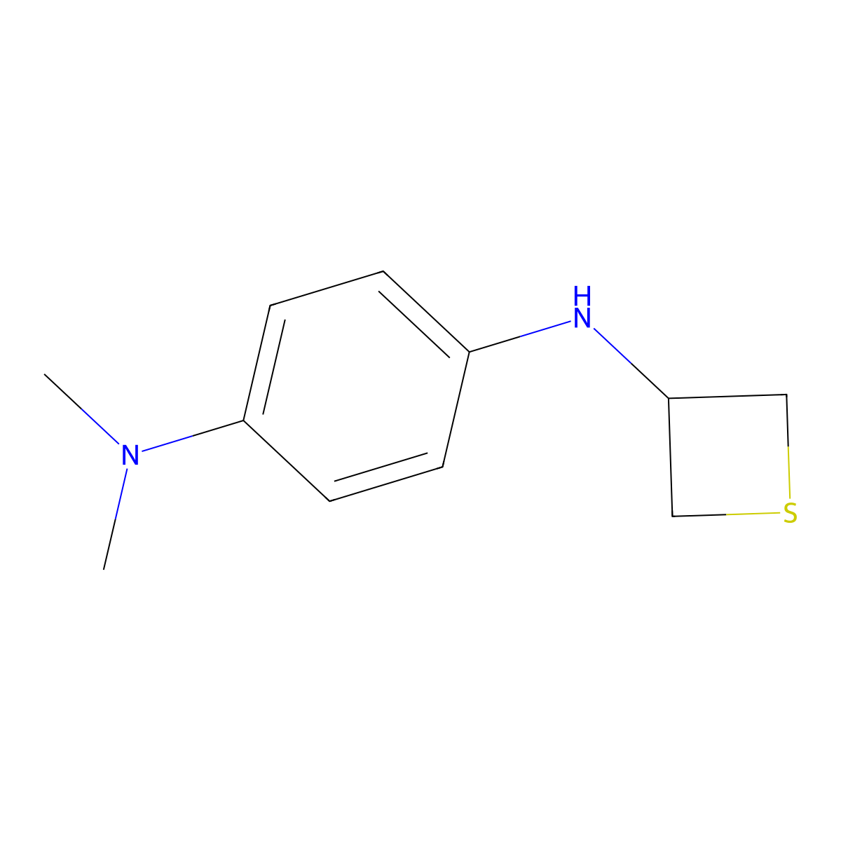N1,N1-Dimethyl-N4-(thietan-3-yl)benzene-1,4-diamine molecular structure, CAS 1882657-57-9