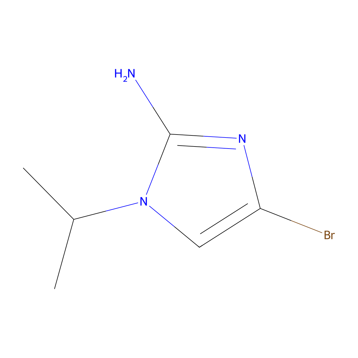 4-bromo-1-isopropyl-1H-imidazol-2-amine molecular structure, CAS 1882702-01-3