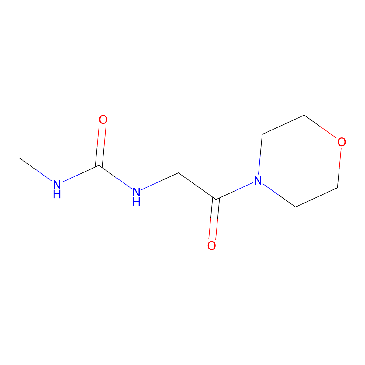 3-Methyl-1-[2-(morpholin-4-yl)-2-oxoethyl]urea molecular structure, CAS 1882778-39-3