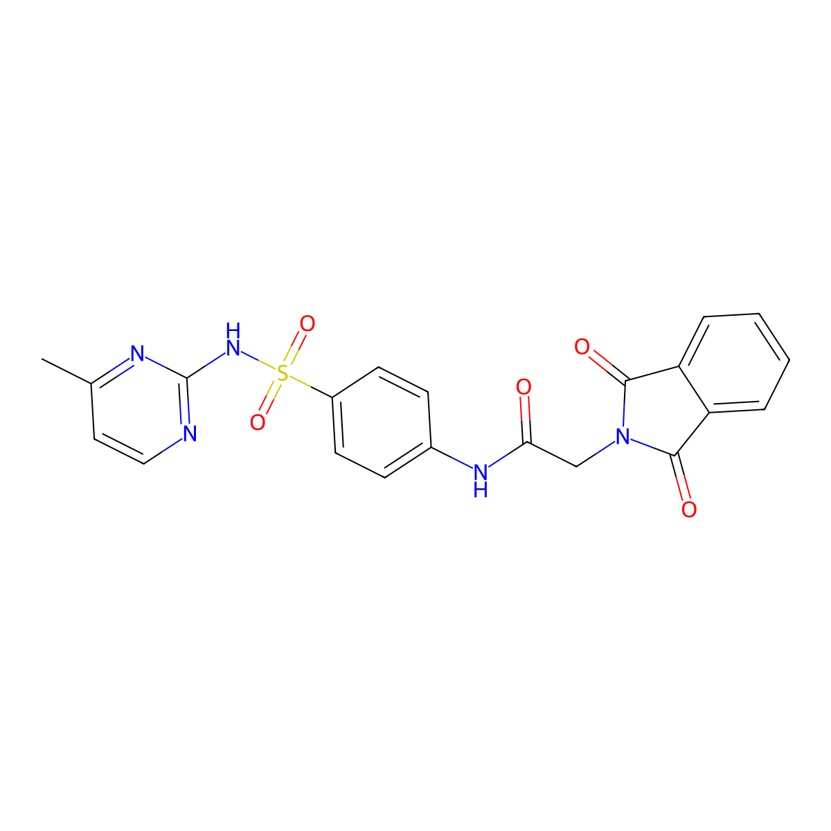 2-(1,3-dioxoisoindol-2-yl)-N-[4-[(4-methylpyrimidin-2-yl)sulfamoyl]phenyl]acetamide molecular structure, CAS 188289-18-1