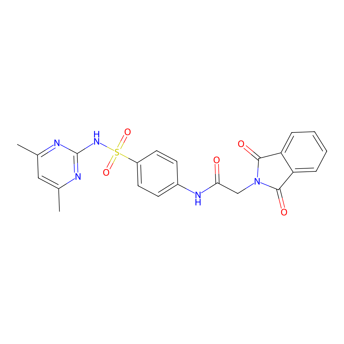 N-[4-[(4,6-dimethylpyrimidin-2-yl)sulfamoyl]phenyl]-2-(1,3-dioxoisoindol-2-yl)acetamide molecular structure, CAS 188289-19-2