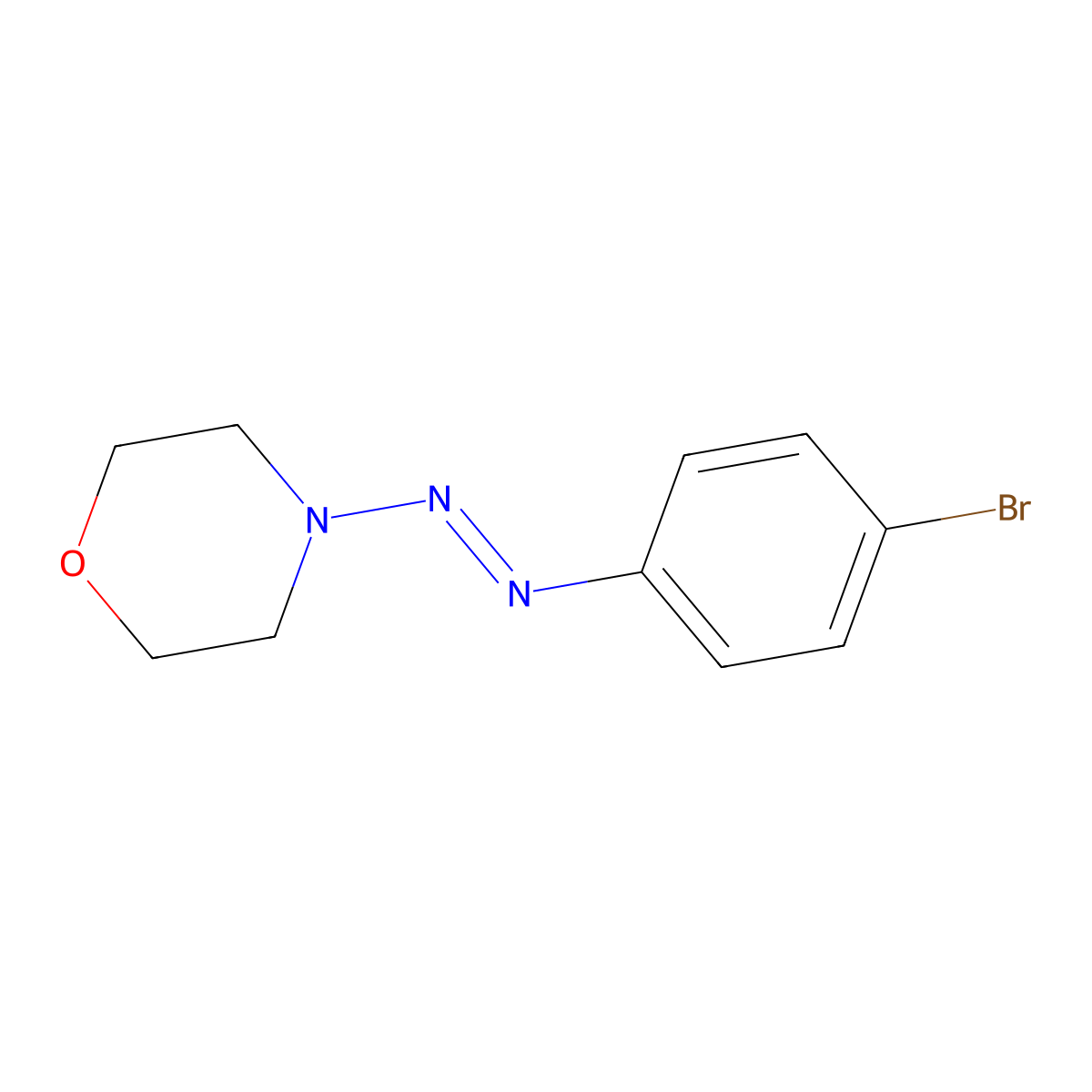 4-[(E)-(4-bromophenyl)diazenyl]morpholine molecular structure, CAS 188289-57-8
