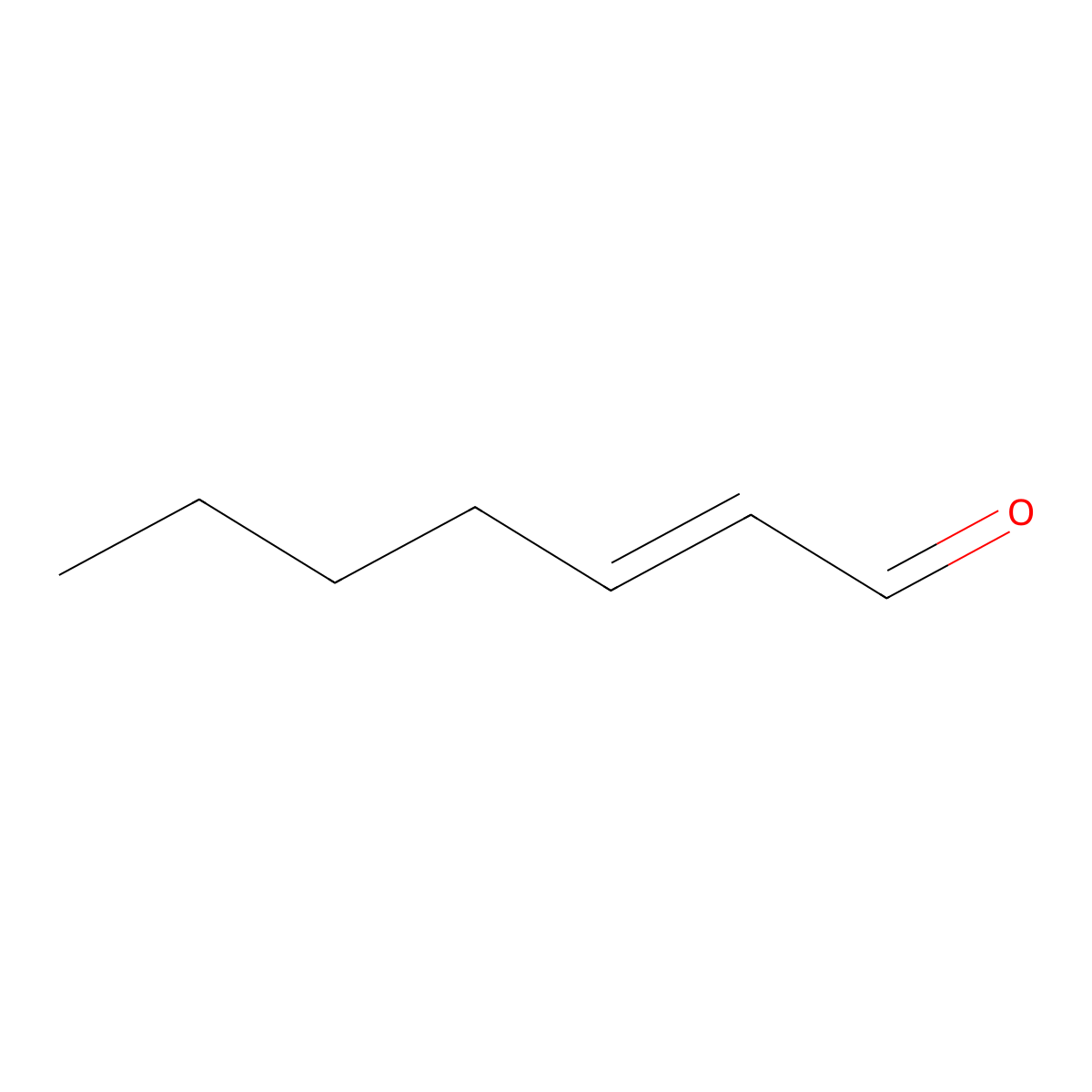 2-Heptenal molecular structure, CAS 18829-55-5