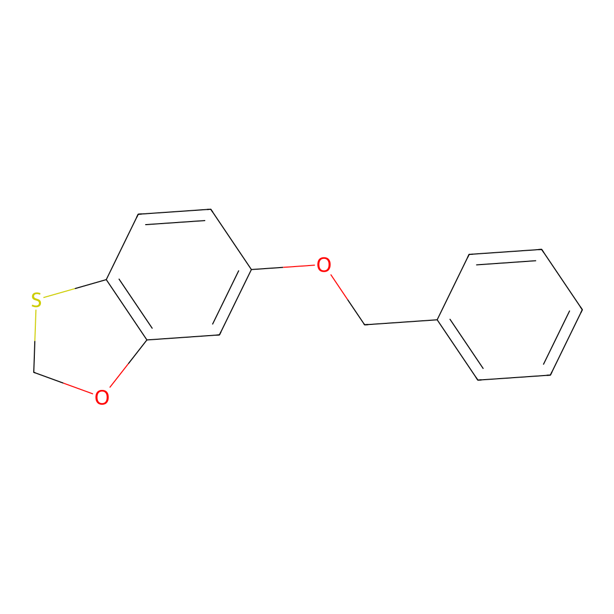 6-(Phenylmethoxy)-1,3-benzoxathiole molecular structure, CAS 1882922-61-3