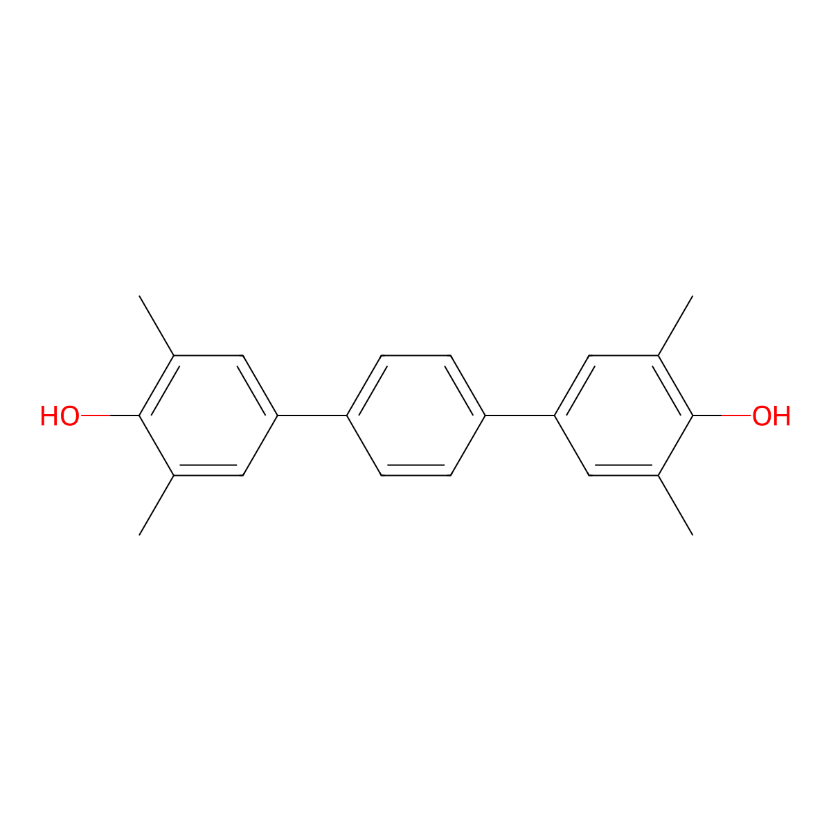 3,3'',5,5''Tetramethyl-[1,1':4',1''-terphenyl]-4,4''-diol molecular structure, CAS 188297-32-7