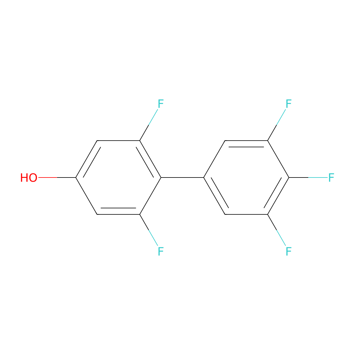 2,3',4',5',6-Pentafluoro[1,1'-biphenyl]-4-ol molecular structure, CAS 188298-29-5