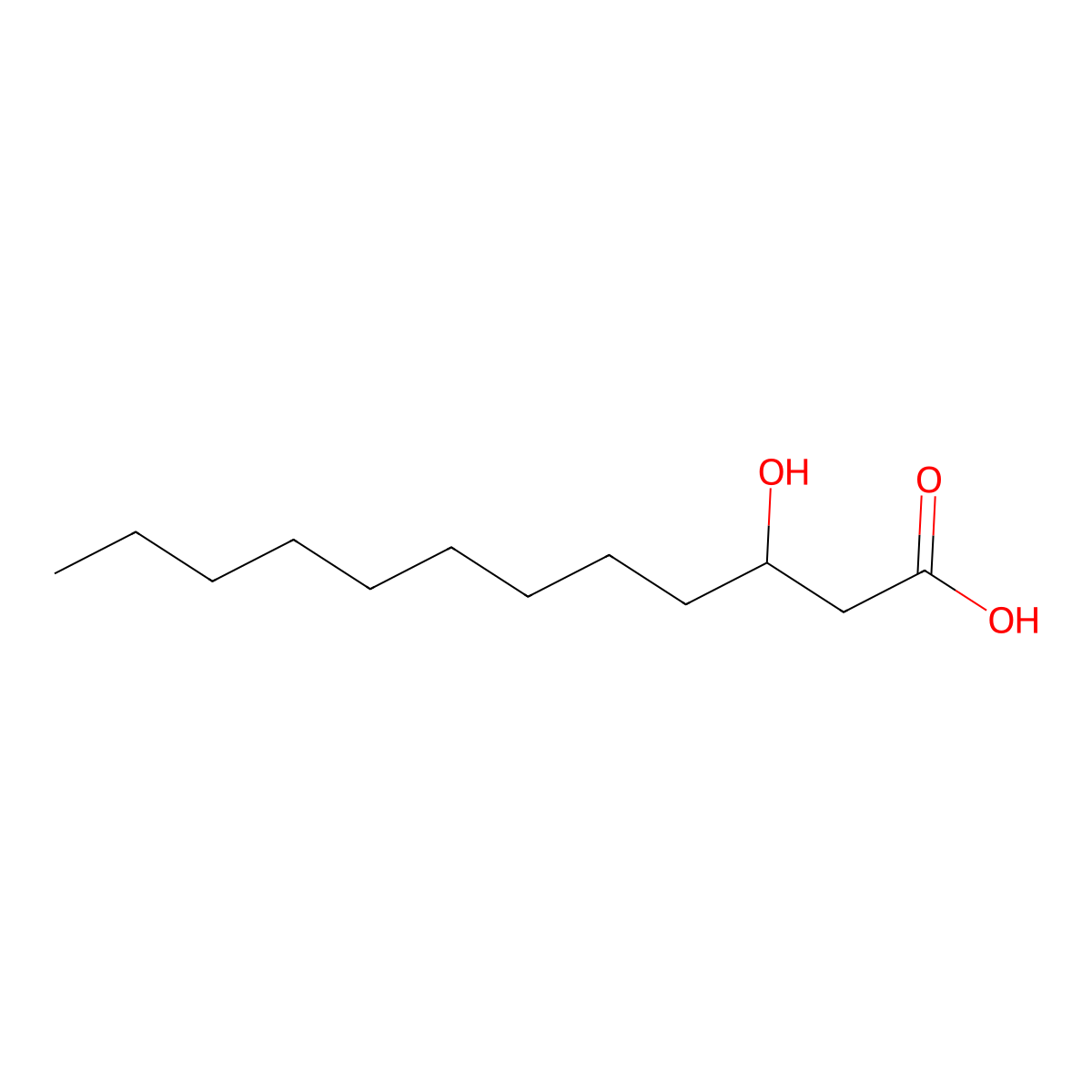 (+-)-3-Hydroxydodecanoic acid molecular structure, CAS 1883-13-2