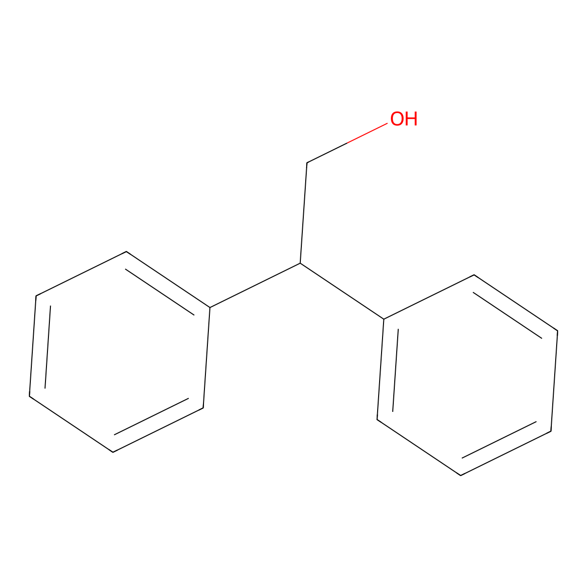 beta-Phenylphenethyl alcohol molecular structure, CAS 1883-32-5