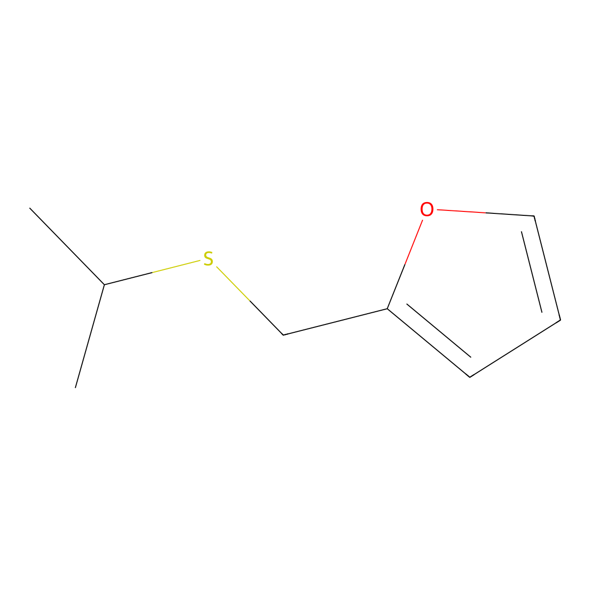 Furfuryl isopropyl sulfide molecular structure, CAS 1883-78-9