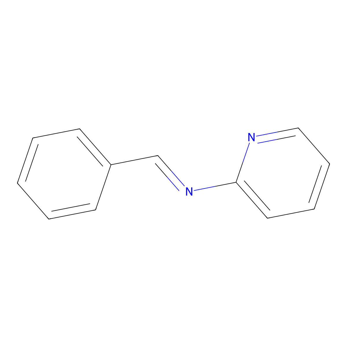 N-(Phenylmethylene)-2-pyridinamine molecular structure, CAS 1883-96-1