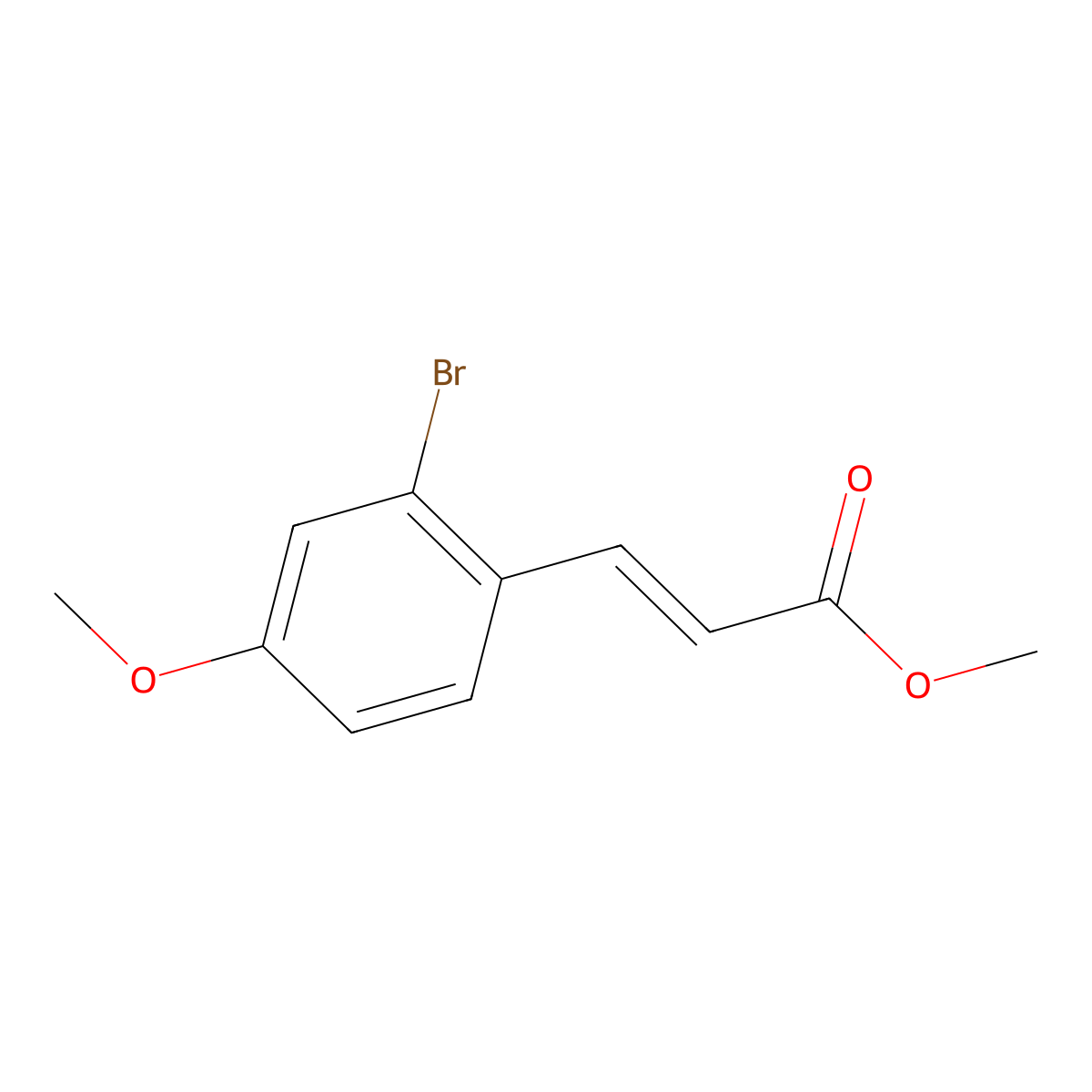 methyl (2E)-3-(2-bromo-4-methoxyphenyl)prop-2-enoate molecular structure, CAS 1883119-38-7