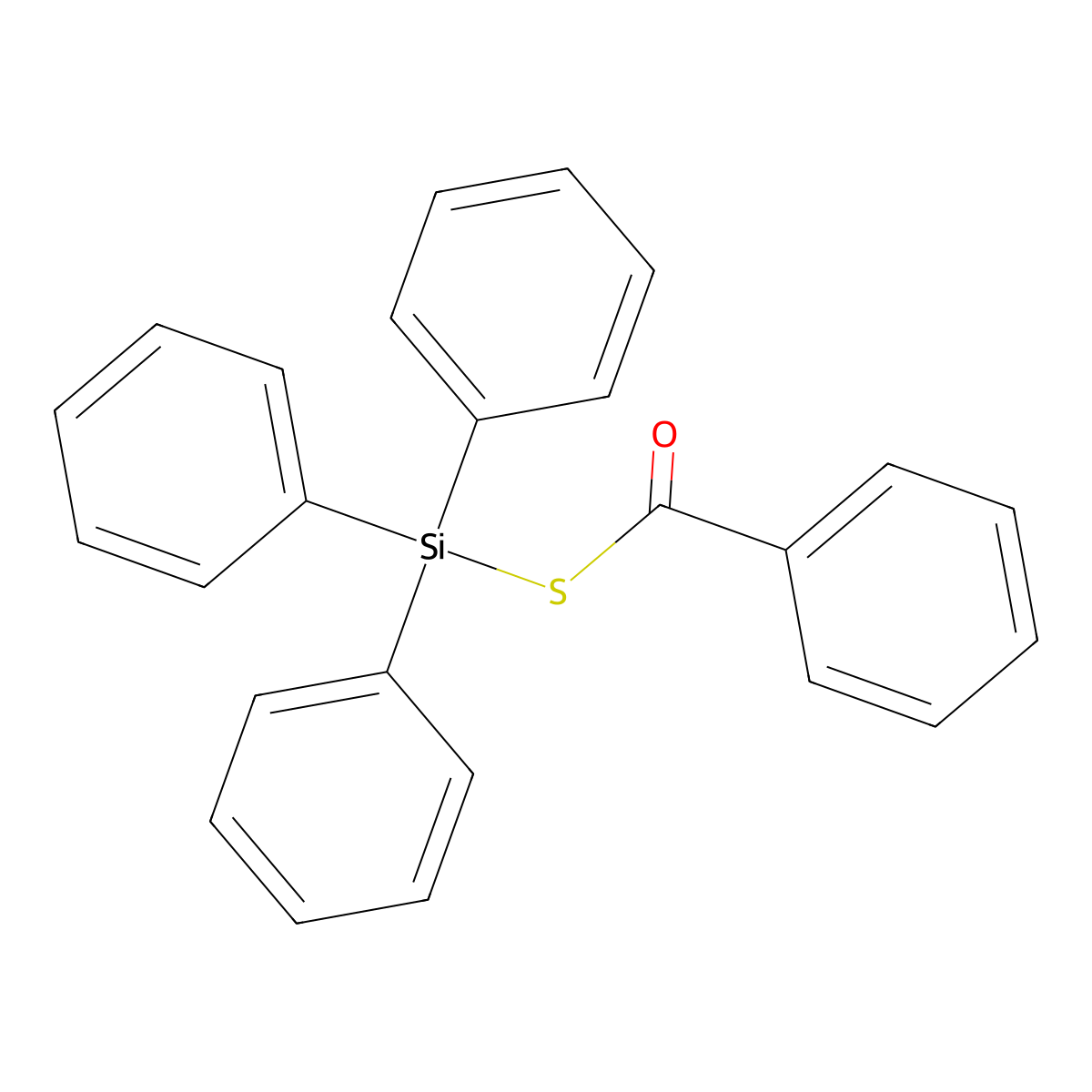 S-triphenylsilyl benzenecarbothioate molecular structure, CAS 18832-18-3