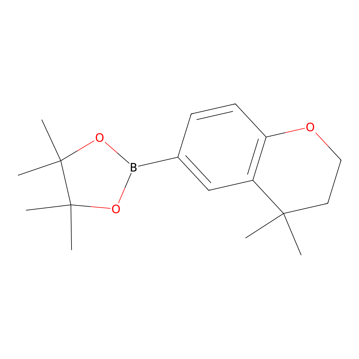 3,4-Dihydro-4,4-dimethyl-6-(4,4,5,5-tetramethyl-1,3,2-dioxaborolan-2-yl)-2H-1-benzopyran molecular structure, CAS 1883286-17-6