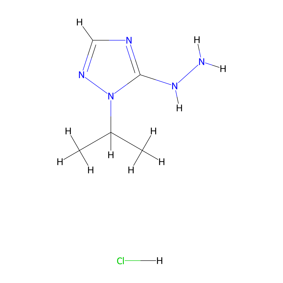 5-hydrazino-1-isopropyl-1H-1,2,4-triazole molecular structure, CAS 1883290-03-6