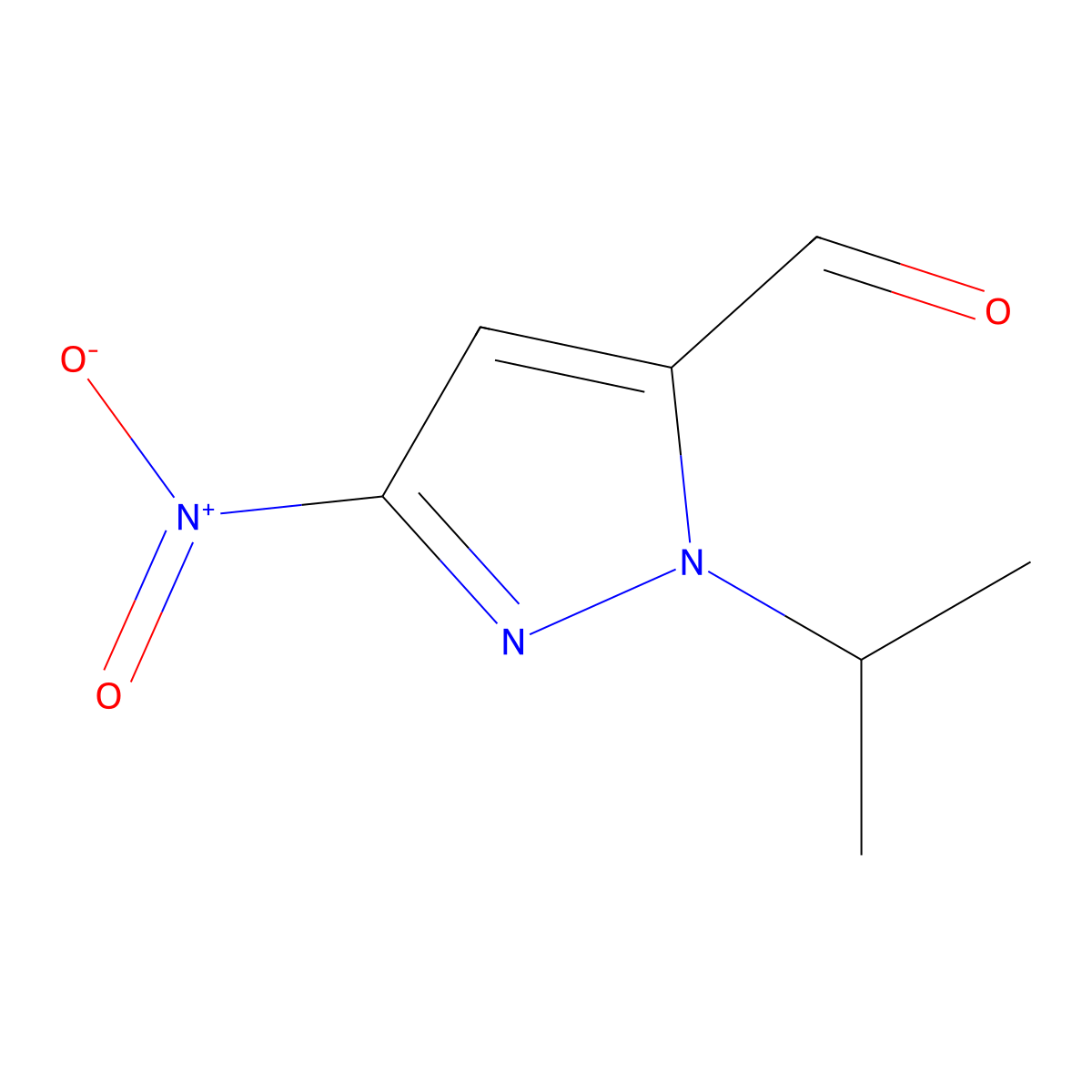1-Isopropyl-3-nitro-1H-pyrazole-5-carbaldehyde molecular structure, CAS 1883290-09-2