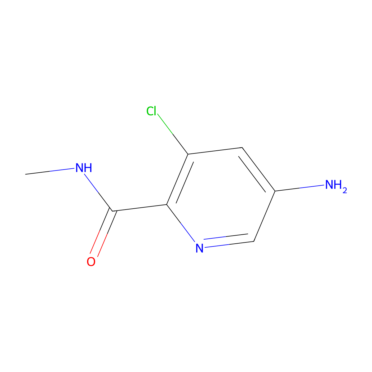 5-Amino-3-chloro-n-methyl-2-pyridinecarboxamide molecular structure, CAS 1883301-56-1