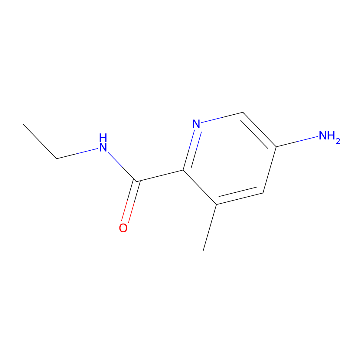 5-Amino-n-ethyl-3-methyl-2-pyridinecarboxamide molecular structure, CAS 1883301-58-3