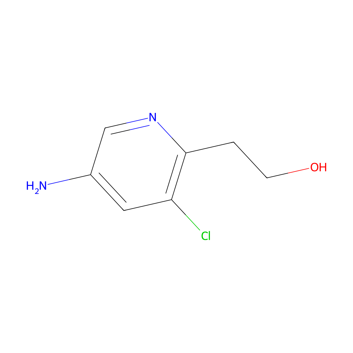 2-(5-Amino-3-chloropyridin-2-yl)ethan-1-ol molecular structure, CAS 1883301-61-8
