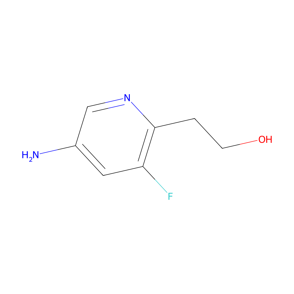 5-Amino-3-fluoro-2-pyridineethanol molecular structure, CAS 1883301-62-9