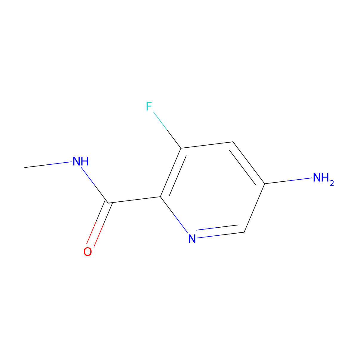 5-Amino-3-fluoro-N-methylpicolinamide molecular structure, CAS 1883301-66-3