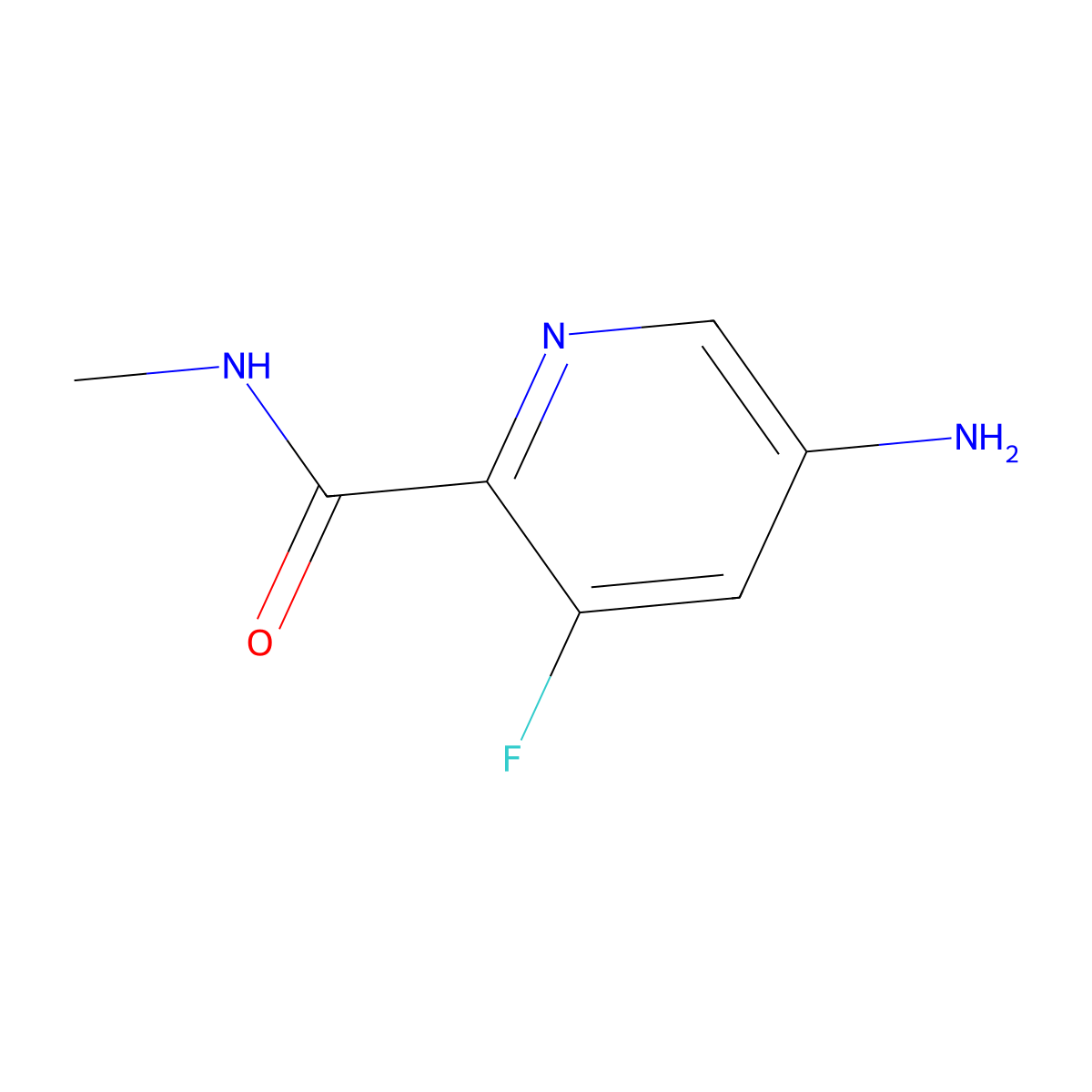 5-Amino-3-fluoro-N-methylpicolinamide molecular structure, CAS 1883301-66-3