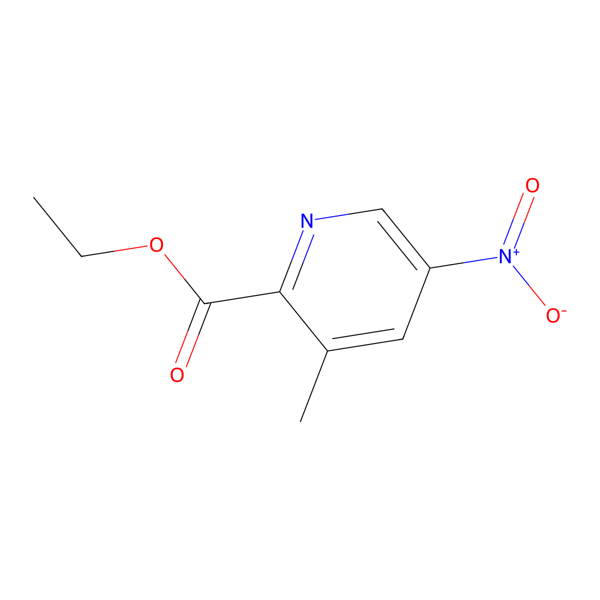 Ethyl 3-methyl-5-nitropicolinate molecular structure, CAS 1883301-68-5