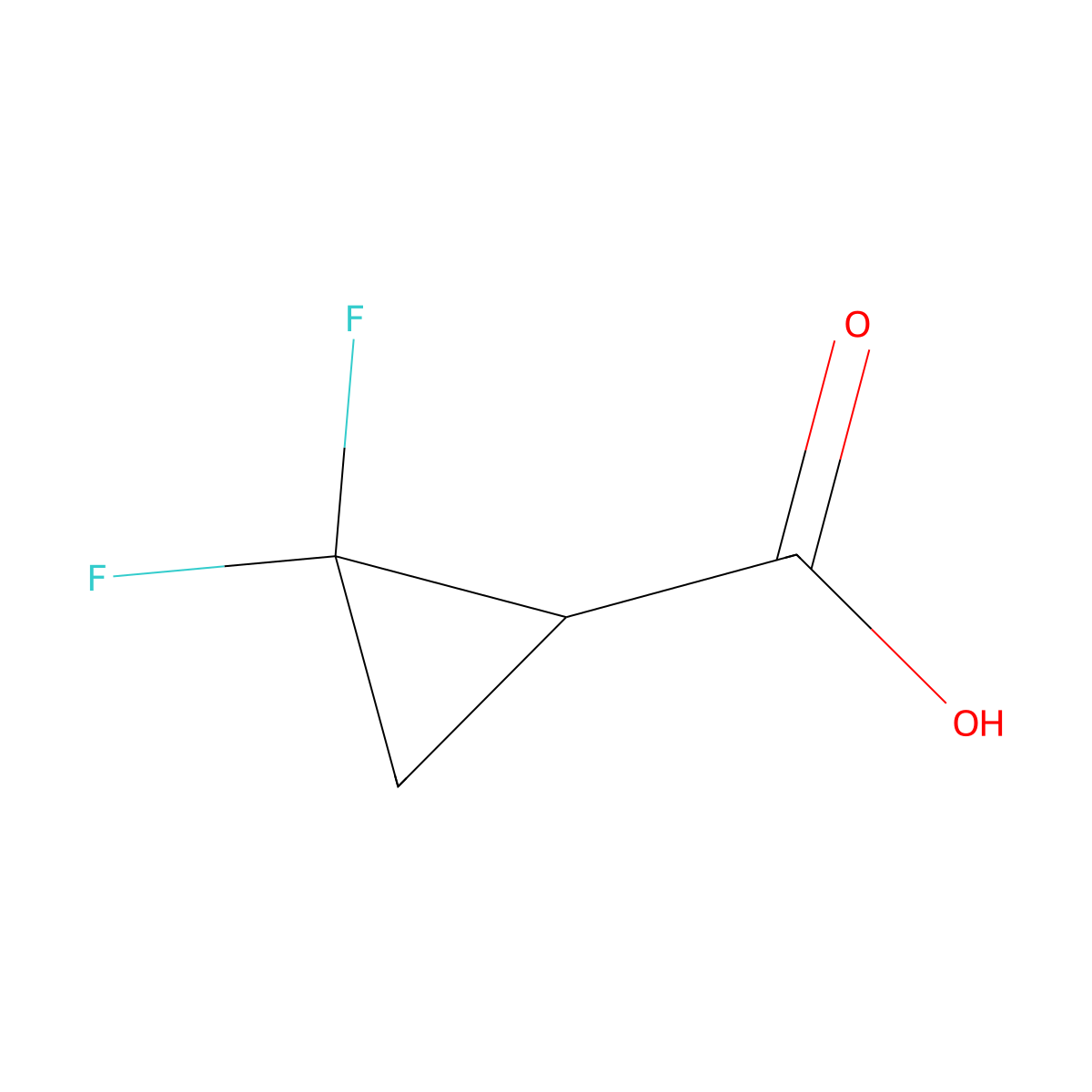 (1S)-2,2-difluorocyclopropane-1-carboxylic acid molecular structure, CAS 1883301-82-3