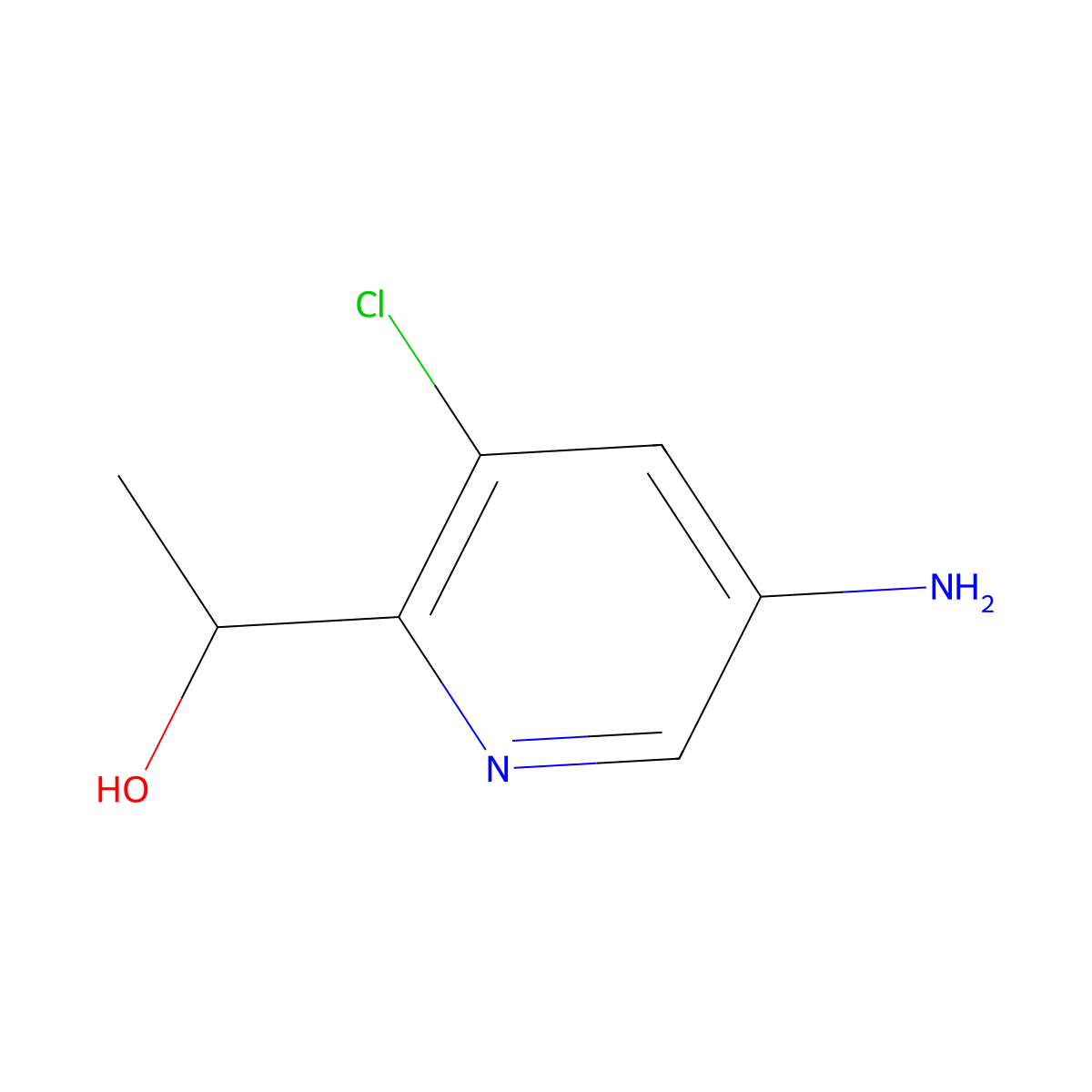 1-(5-Amino-3-chloropyridin-2-yl)ethan-1-ol molecular structure, CAS 1883302-19-9