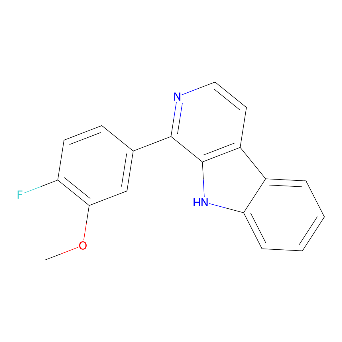 1-(4-Fluoro-3-methoxyphenyl)-9H-pyrido[3,4-b]indole molecular structure, CAS 1883303-63-6