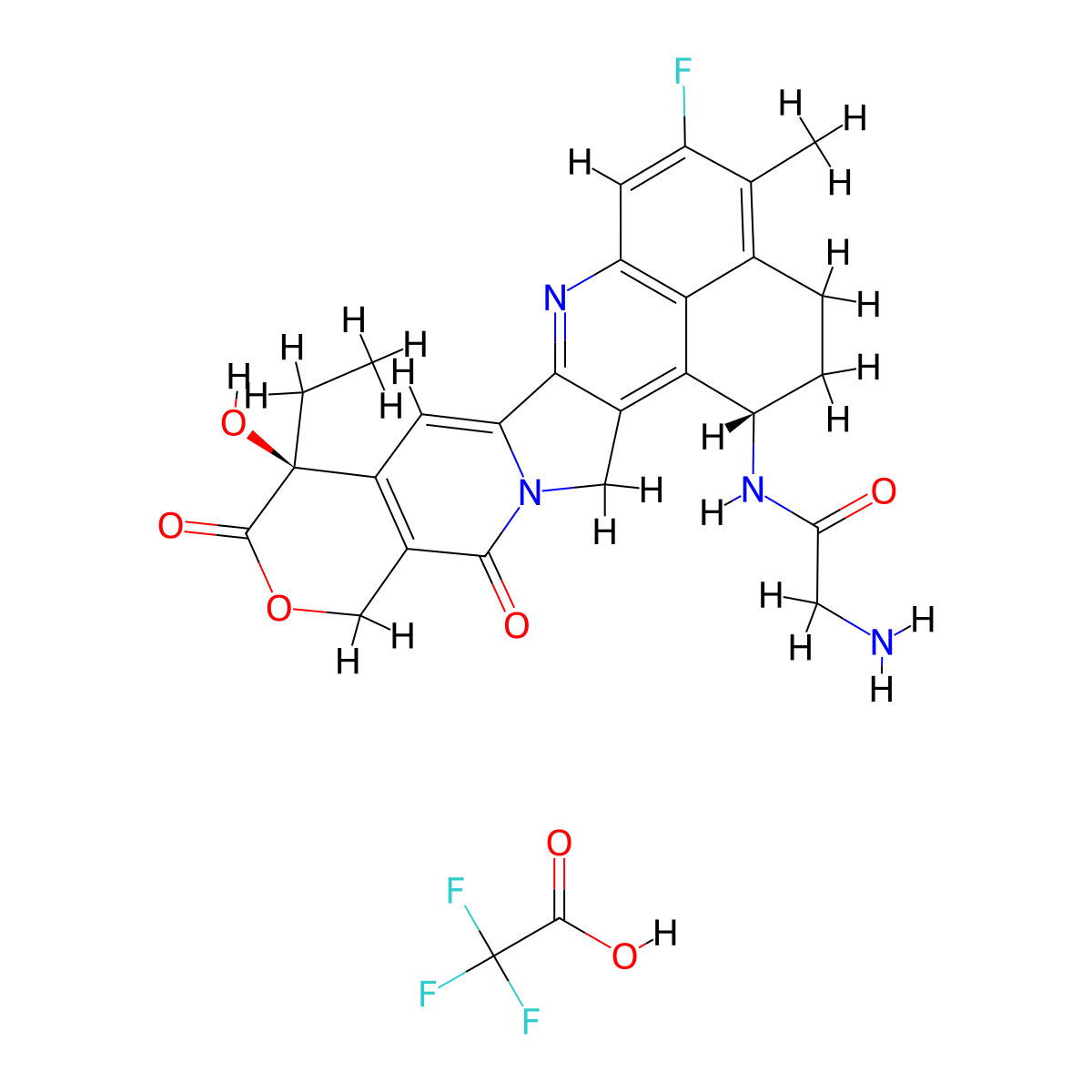 Glycyl-Exatecan (TFA) molecular structure, CAS 1883333-57-0