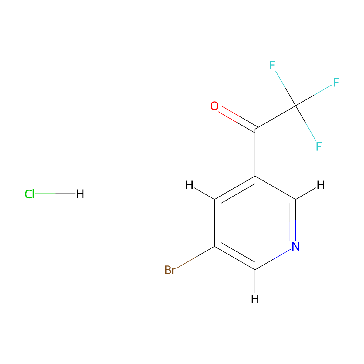 1-(5-Bromopyridin-3-yl)-2,2,2-trifluoroethanone hydrochloride molecular structure, CAS 1883347-28-1
