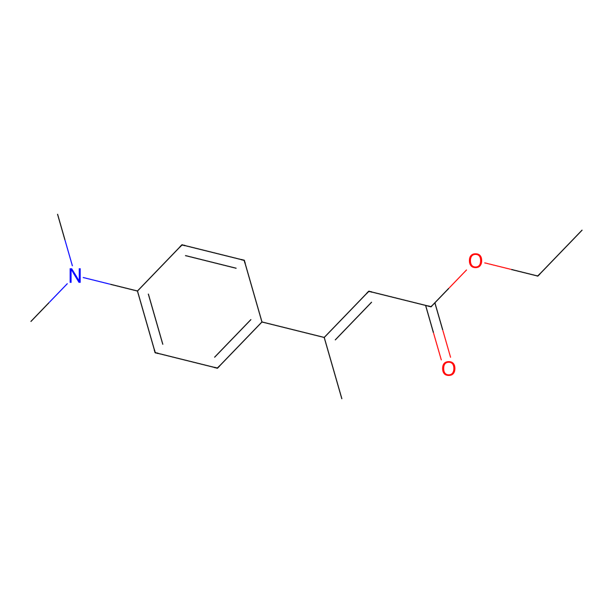 ethyl (2E)-3-[4-(dimethylamino)phenyl]but-2-enoate molecular structure, CAS 1883373-79-2