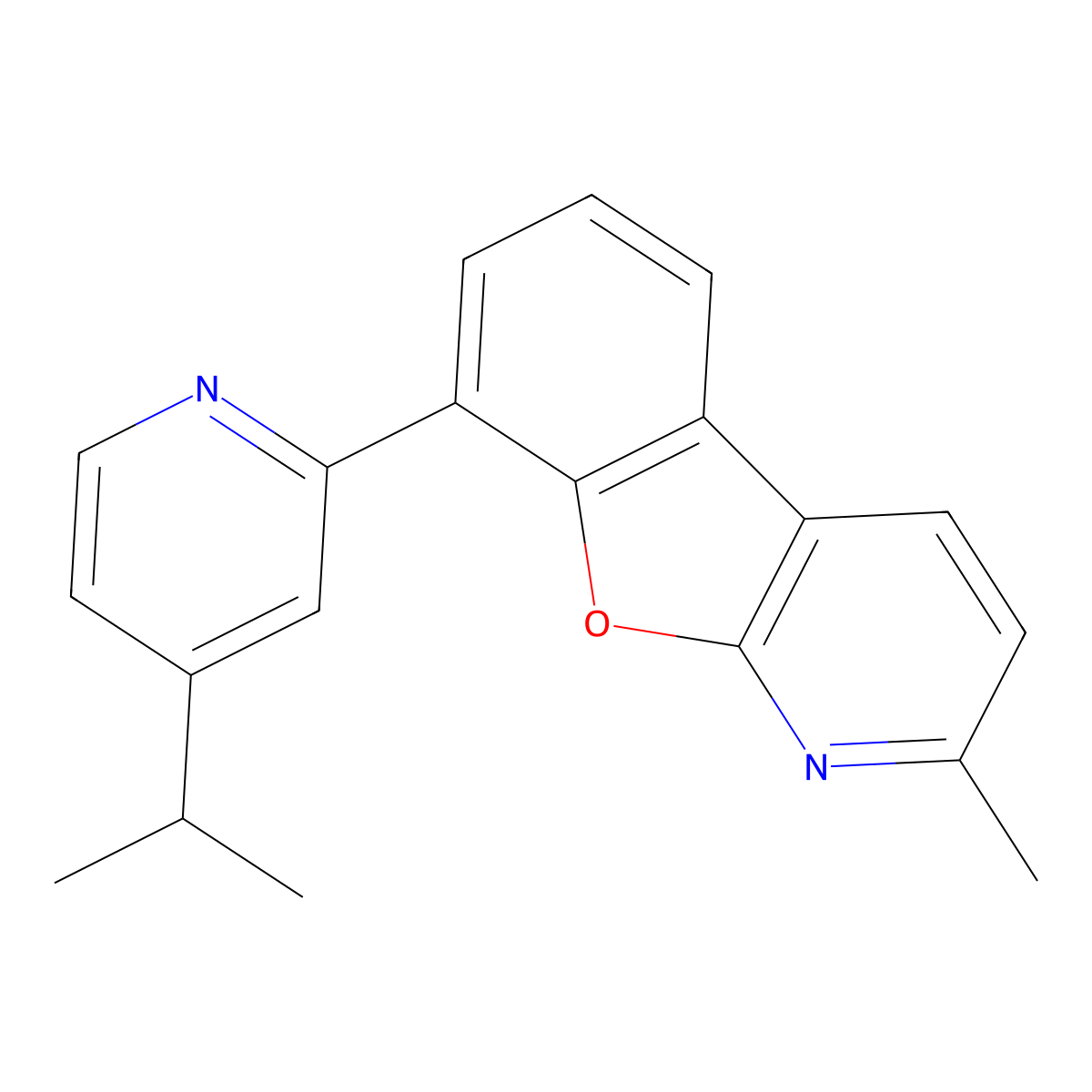8-(4-Isopropylpyridin-2-yl)-2-methylbenzofuro[2,3-b]pyridine molecular structure, CAS 1883375-18-5