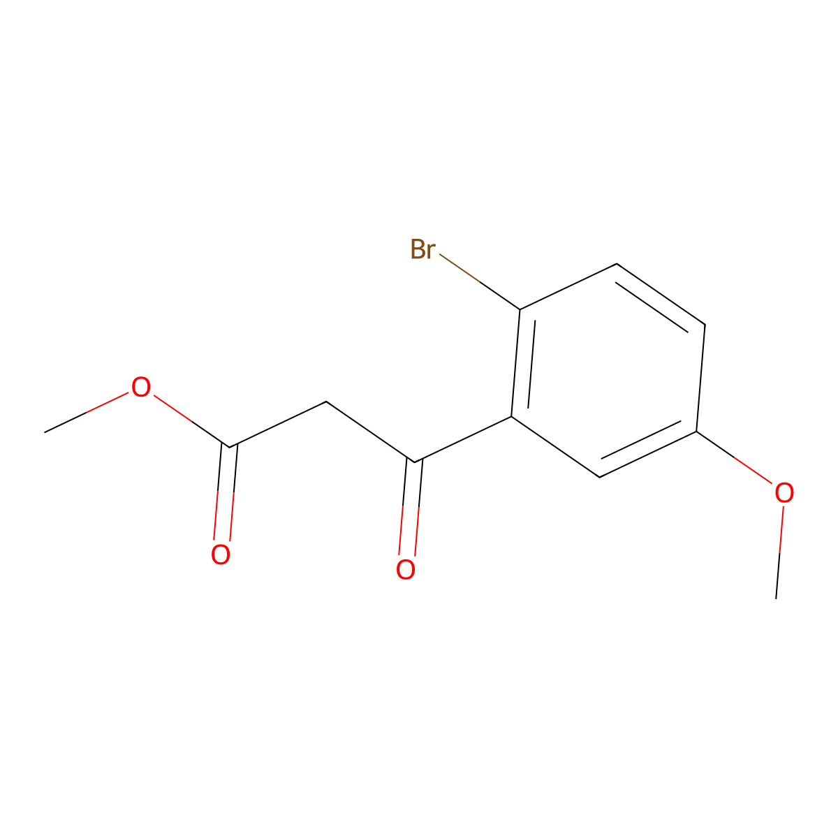 Methyl 3-(2-bromo-5-methoxyphenyl)-3-oxopropanoate molecular structure, CAS 1883387-60-7