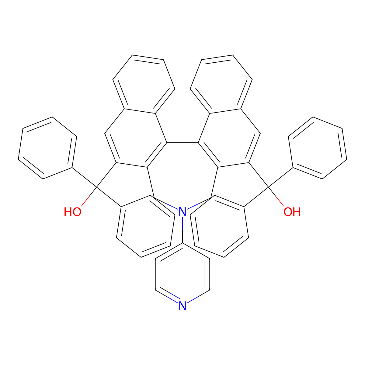 (S)-[4-(Pyridin-4-yl)-4,5-dihydro-3H-dinaphtho[2,1-c:1',2'-e]azepine-2,6-diyl]bis(diphenylmethanol) molecular structure, CAS 1883396-47-1