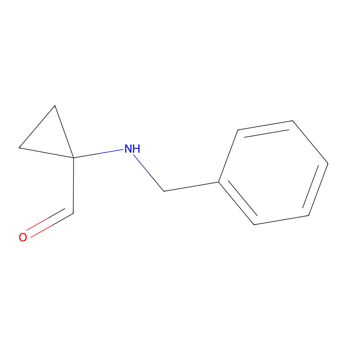 1-(Benzylamino)cyclopropane-1-carbaldehyde molecular structure, CAS 1883401-95-3