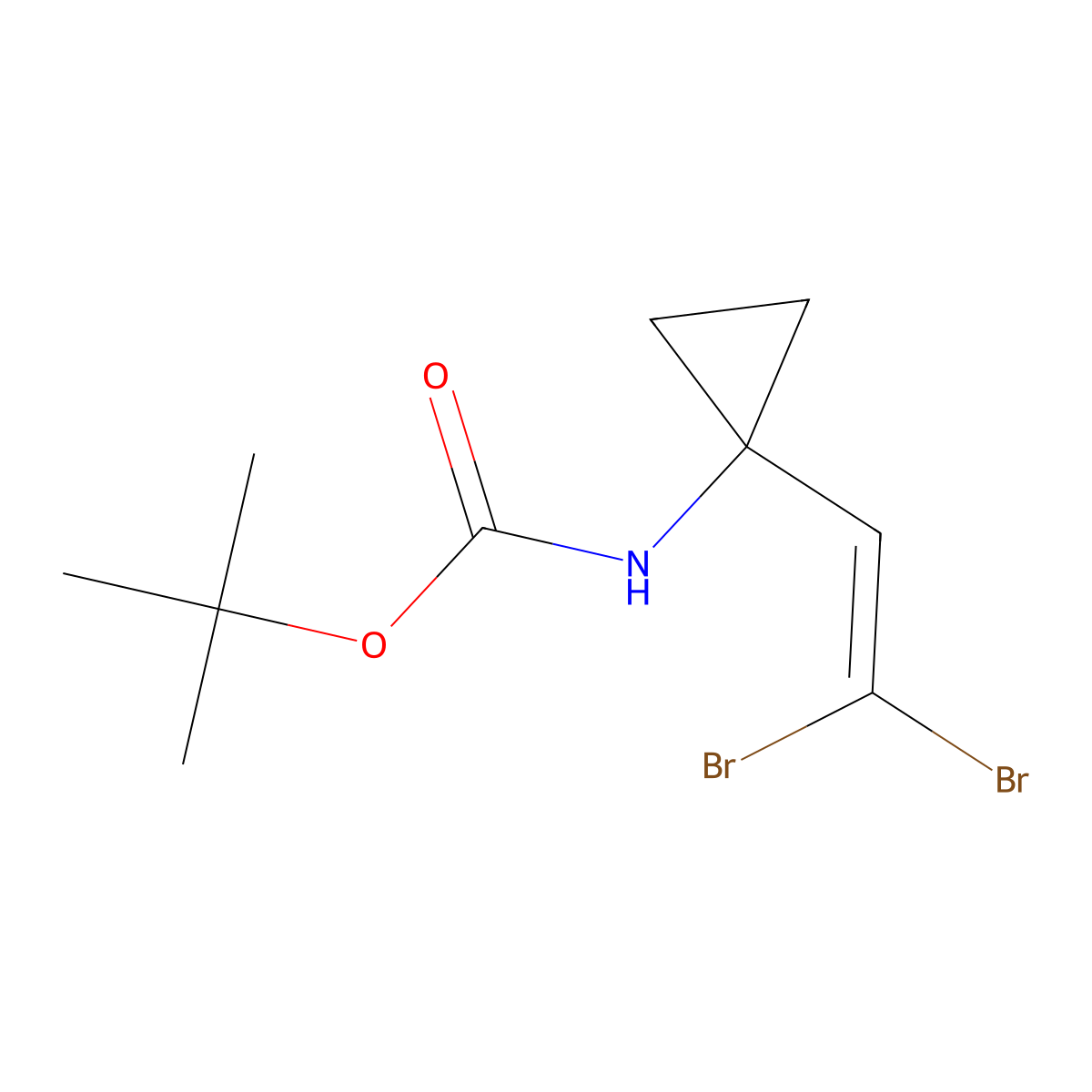 [1-(2,2-Dibromo-vinyl)-cyclopropyl]-carbamic acid tert-butyl ester molecular structure, CAS 1883402-07-0