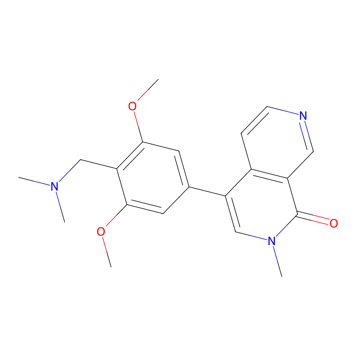 4-[4-[(Dimethylamino)methyl]-3,5-Dimethoxy-Phenyl]-2-Methyl-2,7-Naphthyridin-1-One molecular structure, CAS 1883429-21-7