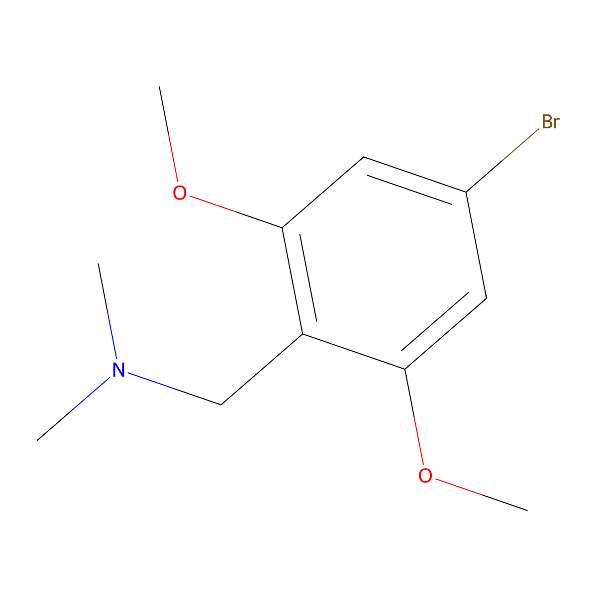 [(4-Bromo-2,6-dimethoxyphenyl)methyl]dimethylamine molecular structure, CAS 1883429-47-7