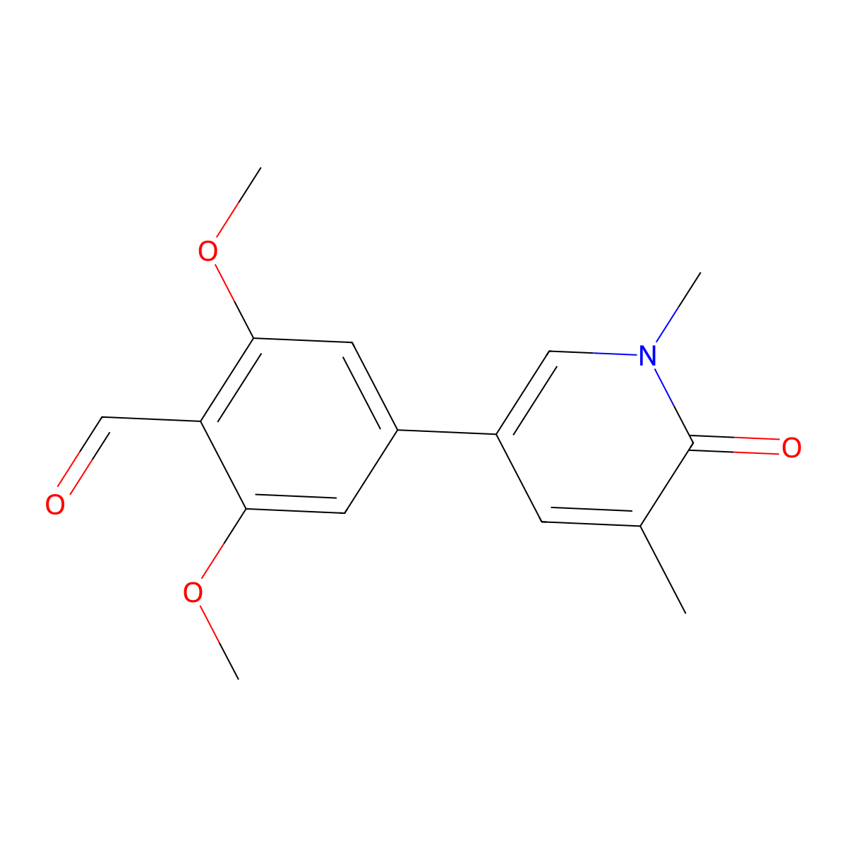 4-(1,6-Dihydro-1,5-dimethyl-6-oxo-3-pyridinyl)-2,6-dimethoxybenzaldehyde molecular structure, CAS 1883429-52-4