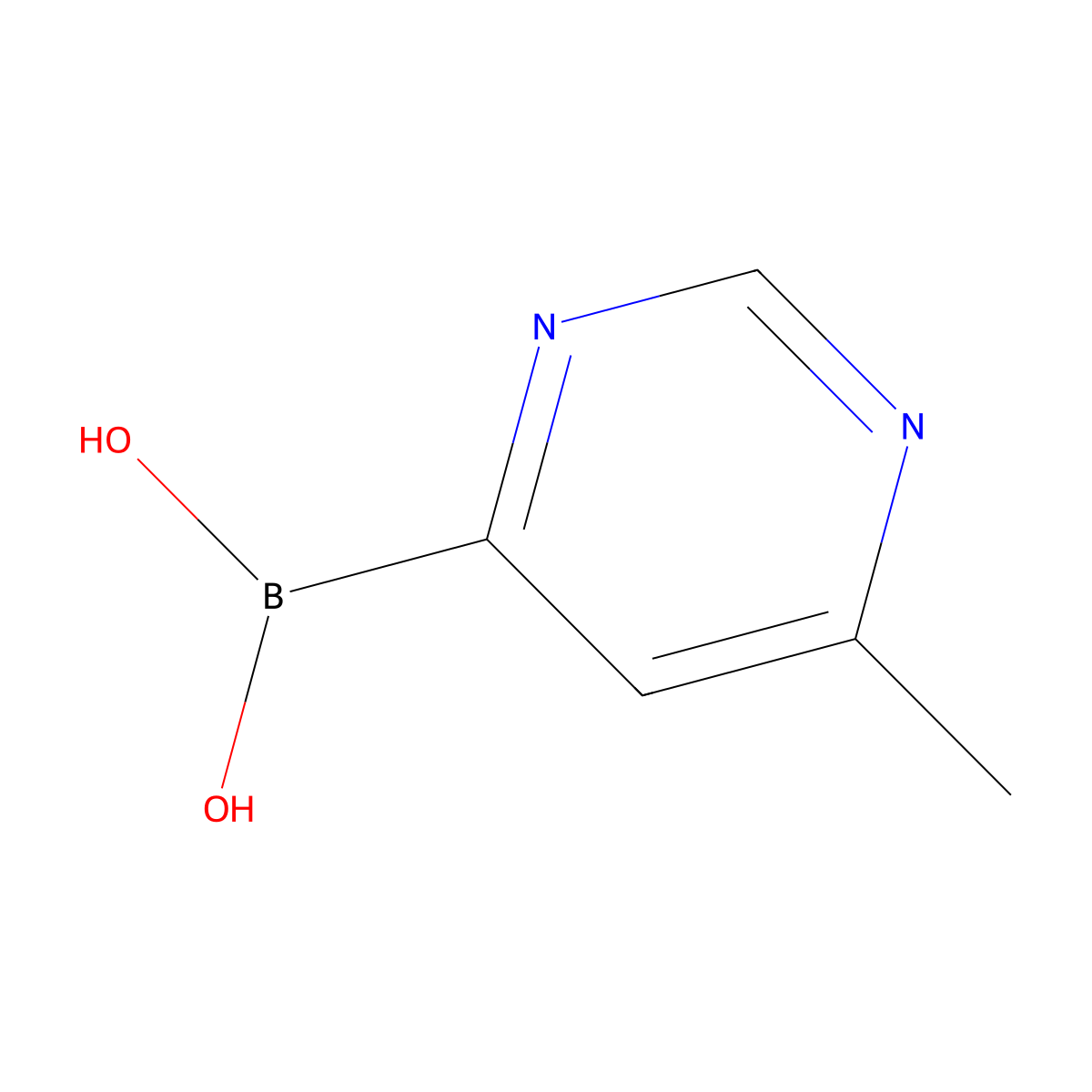 (6-Methylpyrimidin-4-yl)boronic acid molecular structure, CAS 1883429-66-0