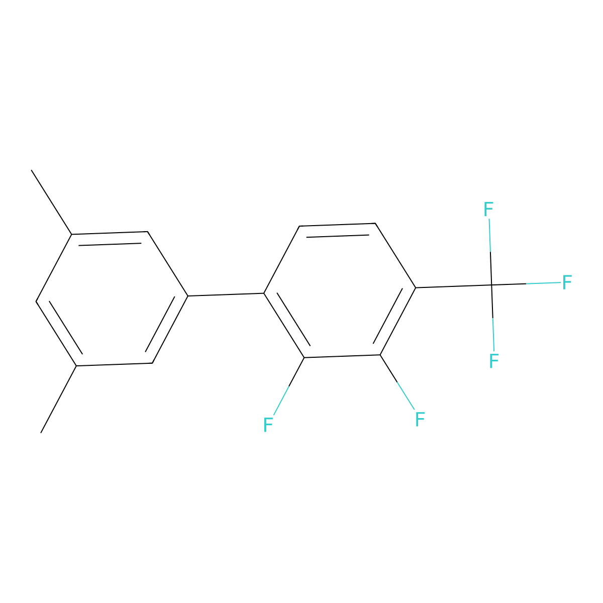2,3-Difluoro-3',5'-dimethyl-4-(trifluoromethyl)-1,1'-biphenyl molecular structure, CAS 1883447-12-8