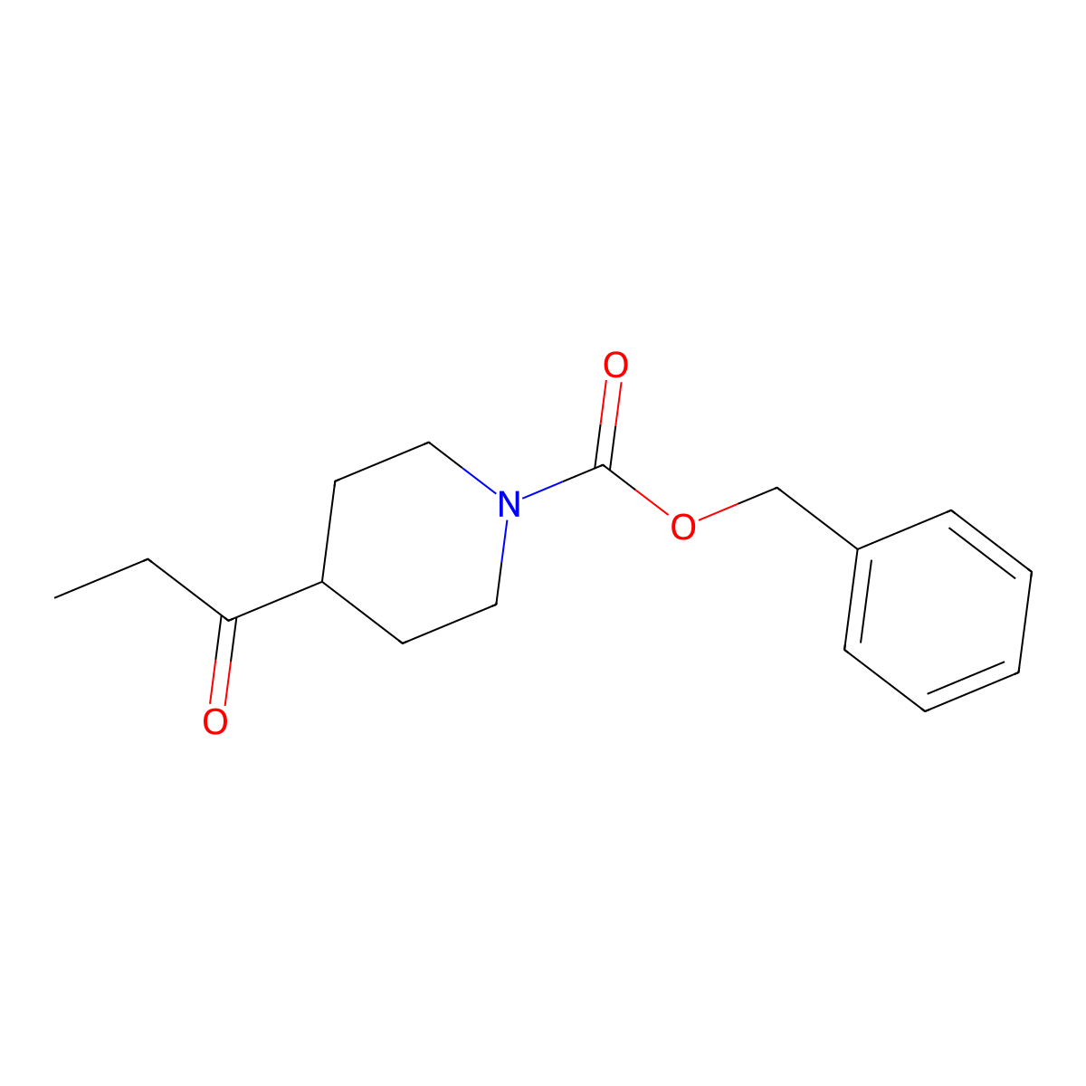 Benzyl 4-propionylpiperidine-1-carboxylate molecular structure, CAS 188345-20-2