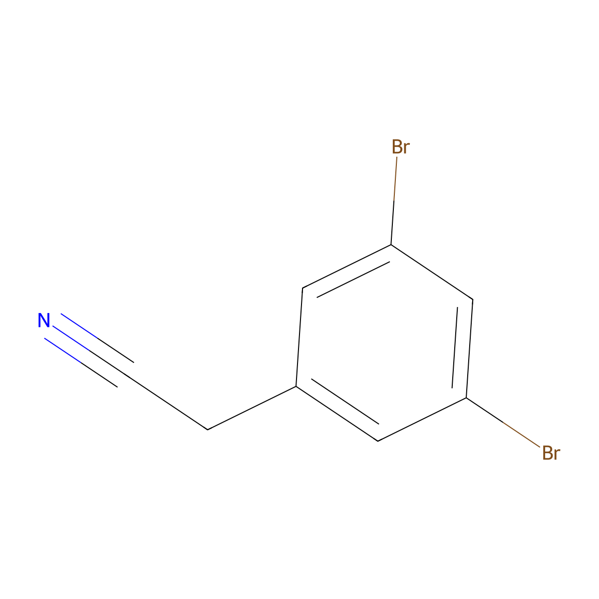 (3,5-Dibromophenyl)acetonitrile molecular structure, CAS 188347-48-0
