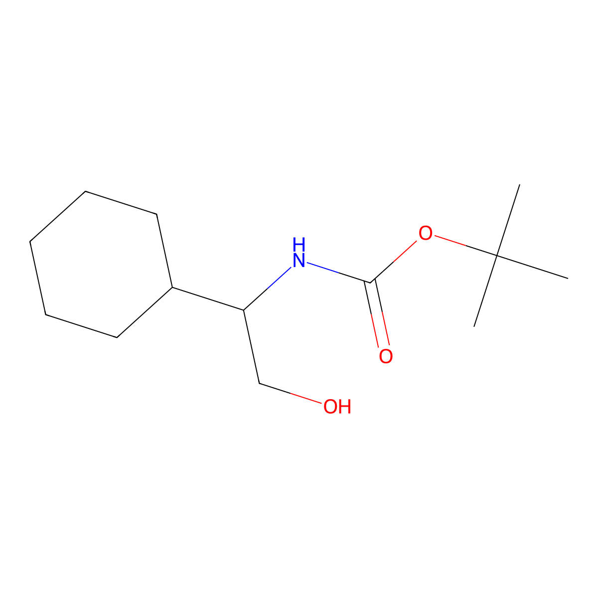 N-Boc-D-cyclohexylglycinol molecular structure, CAS 188348-00-7