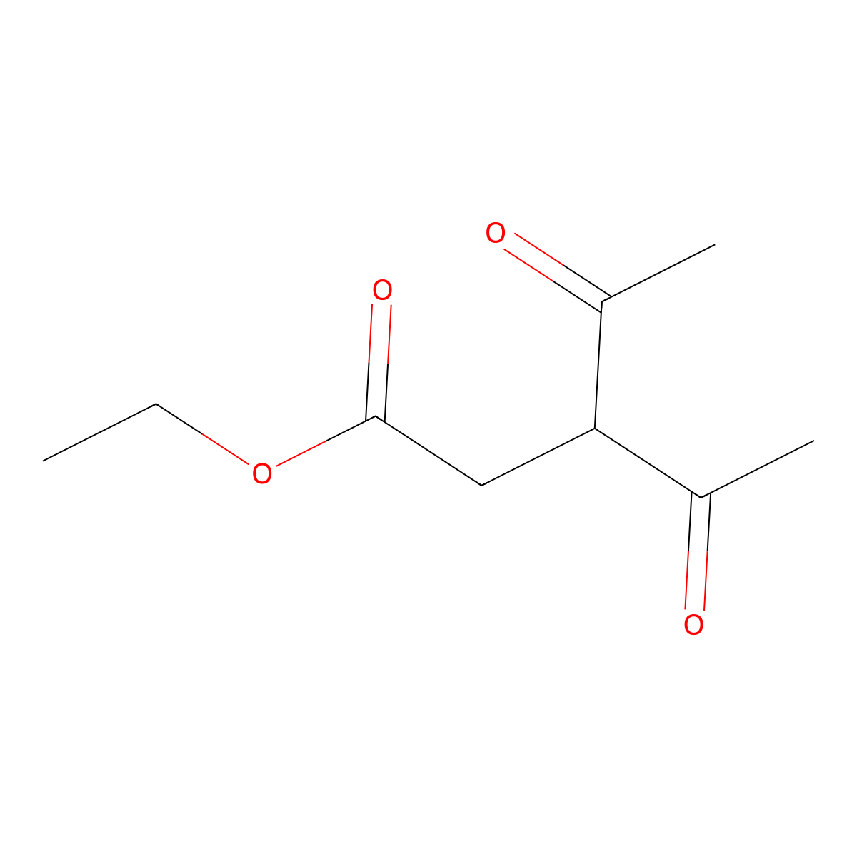 Ethyl 3-acetyl-4-oxopentanoate molecular structure, CAS 18835-02-4